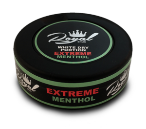 Royal White Dry Extreme Menthol
9,75g / Dosan
1,2% Nikotionhalt